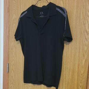 Armani Exchange Dark Polo with Logo Accents